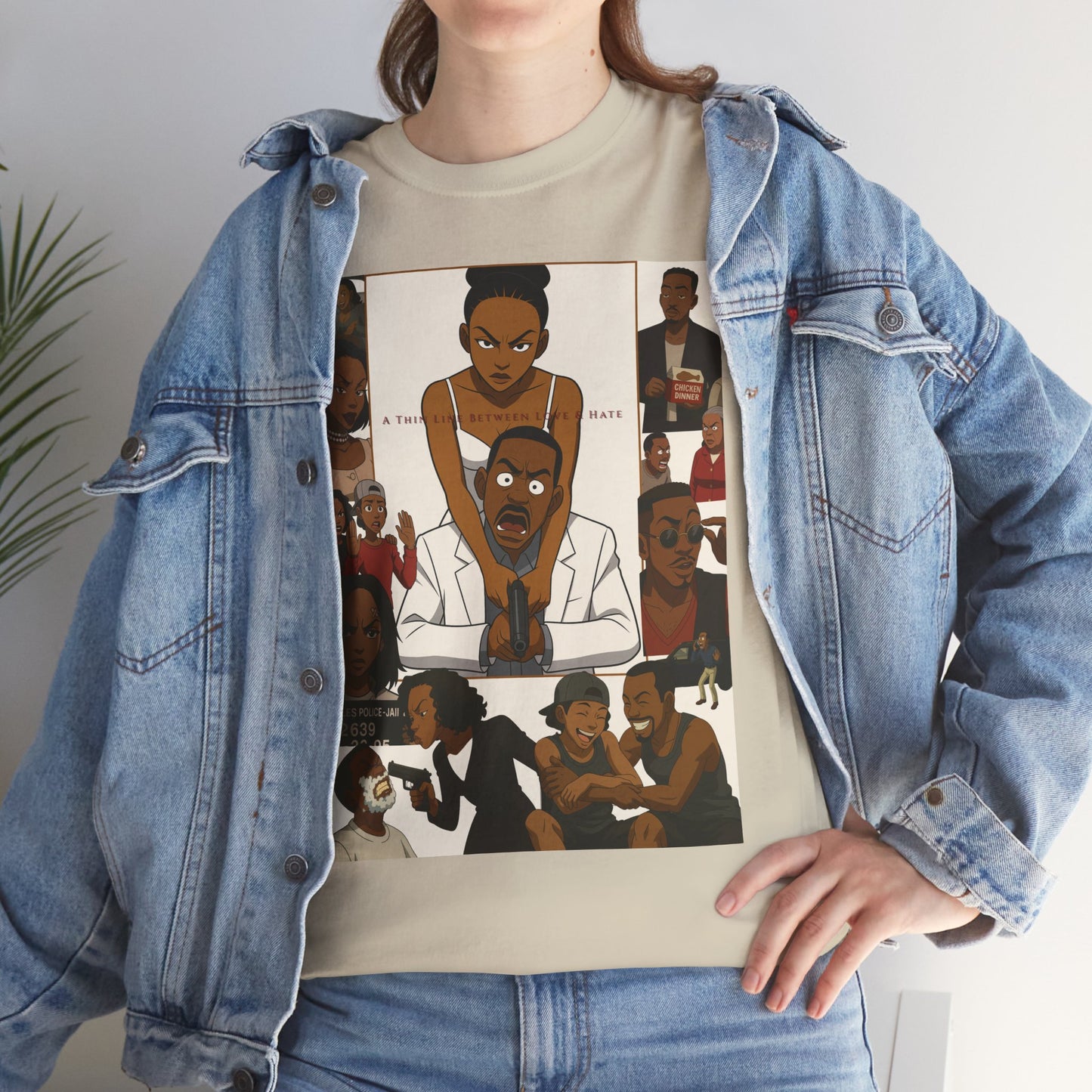 "A Thin Line" Unisex Heavy Cotton Tee - Artistic Tribute Design