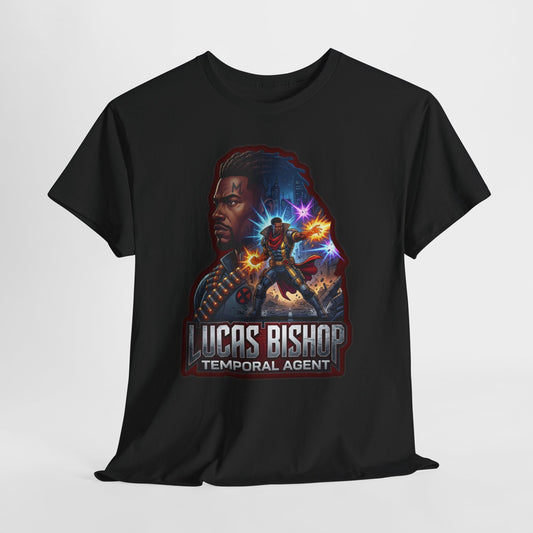 Lucas Bishop Temporal Agent T-Shirt — Retro Sci‑Fi Movie Poster Tee