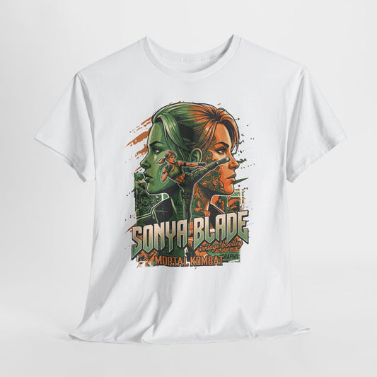 Sonya Blade Retro Fighter T-Shirt — Mortal Kombat Inspired Graphic Tee