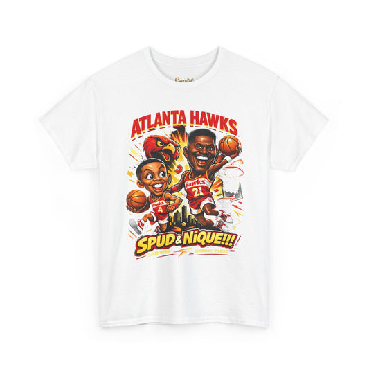 Atlanta Hawks 'Spud & Nique' Graphic Tee — Retro Basketball Fans Shirt