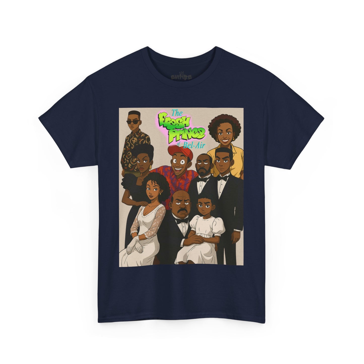 The Fresh Prince Unisex Heavy Cotton Tee - Nostalgic Cartoon Graphic Shirt