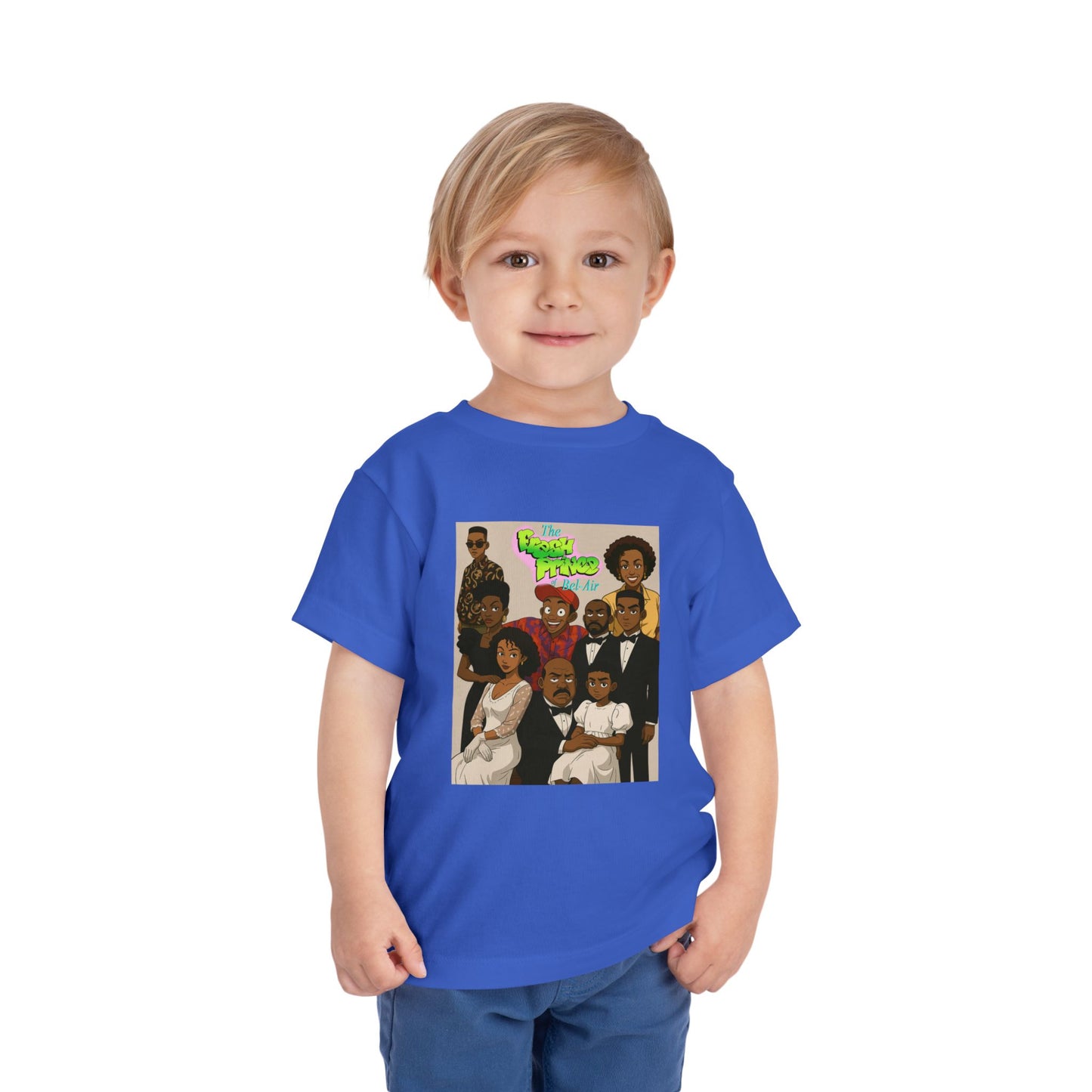 Cool Fresh Prince Cartoon Family Toddler Tee, Fun Kids T-Shirt, Unique Gift for Birthdays, Family Reunion, Playdate Outfit, Everyday Wear