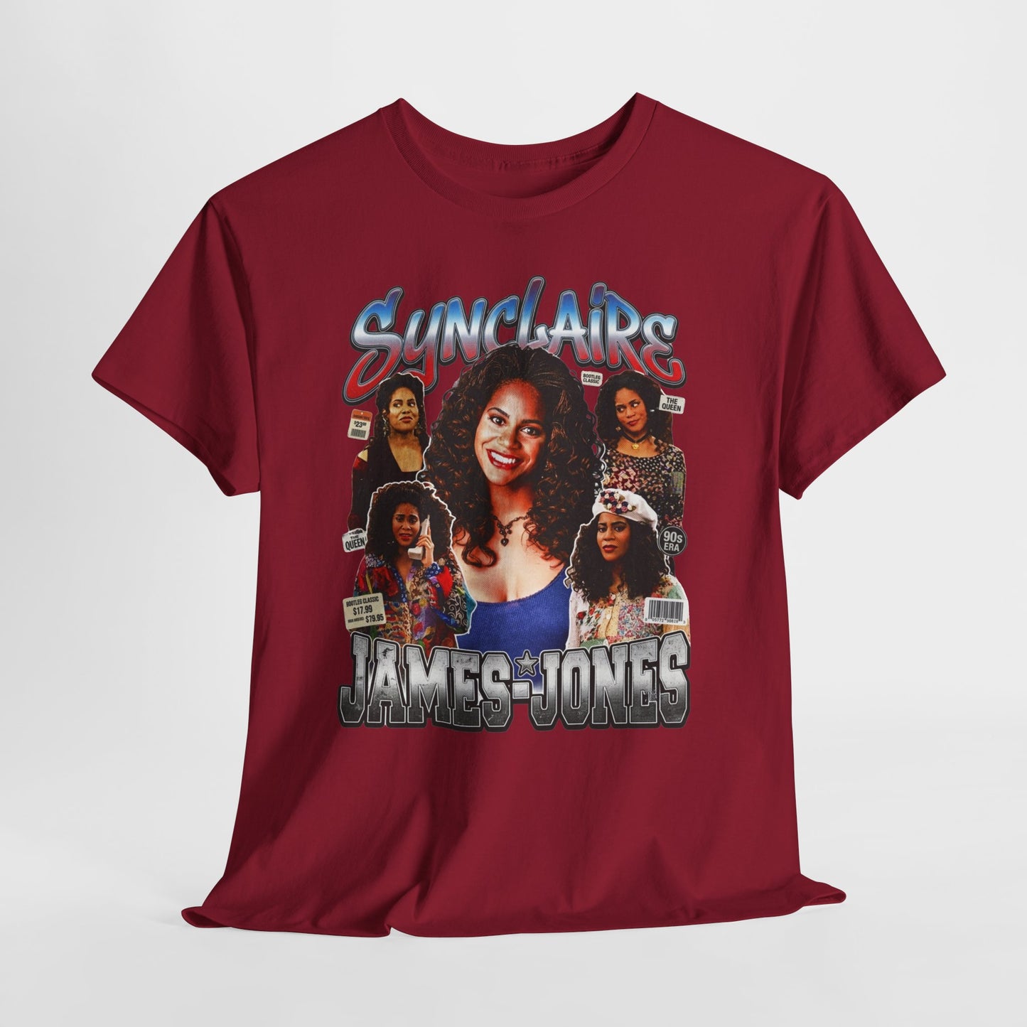 Retro Living Single Collage Tee — 'Sinclaire James-Jones' Graphic T-Shirt