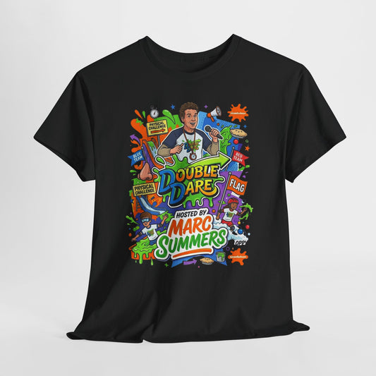 Double Dare Retro Graphic Tee — Hosted by Marc Summers, 90s Nickelodeon Nostalgia