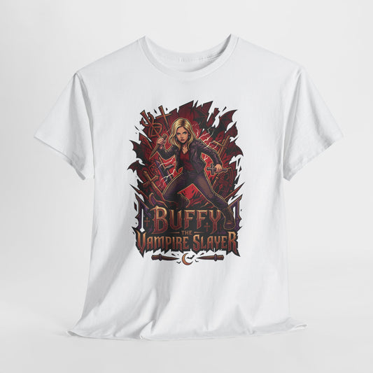 Buffy Vampire Slayer Graphic Tee — Retro Gothic Vampire Hunter Shirt