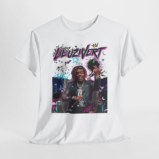 Lil Uzi — Retro Neon Rap Portrait T-Shirt