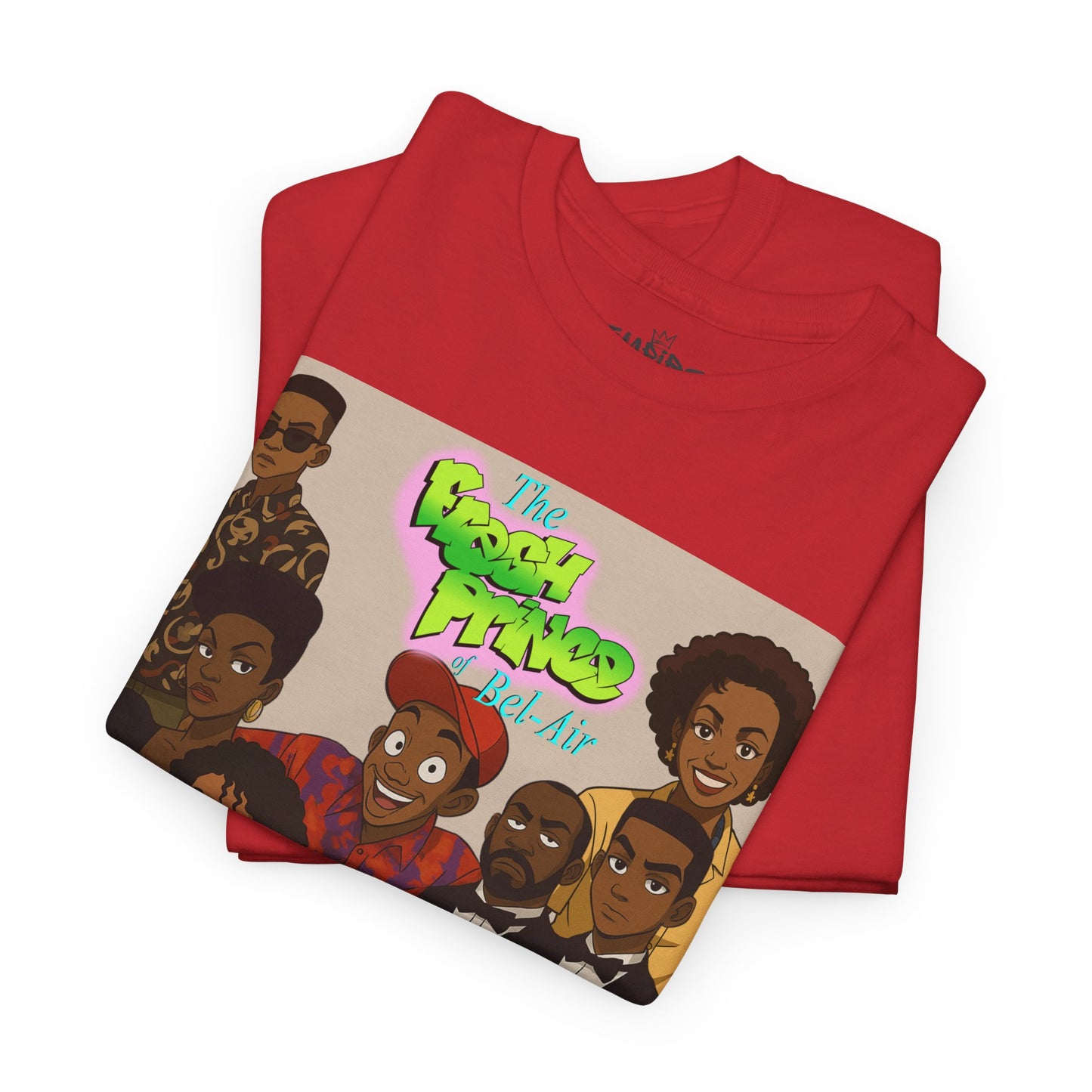 The Fresh Prince Unisex Heavy Cotton Tee - Nostalgic Cartoon Graphic Shirt