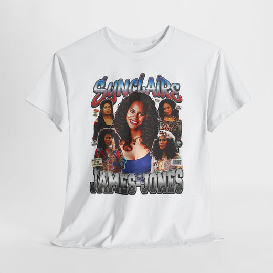 Retro Living Single Collage Tee — 'Sinclaire James-Jones' Graphic T-Shirt