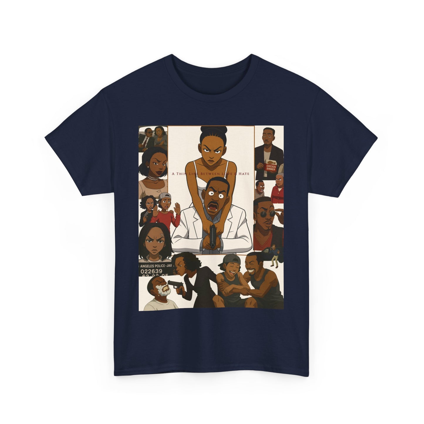 "A Thin Line" Unisex Heavy Cotton Tee - Artistic Tribute Design