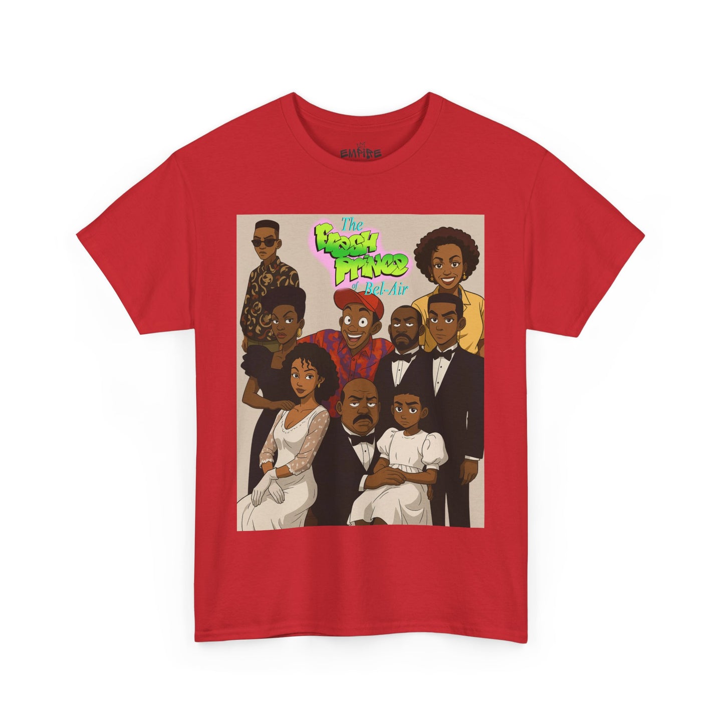 The Fresh Prince Unisex Heavy Cotton Tee - Nostalgic Cartoon Graphic Shirt