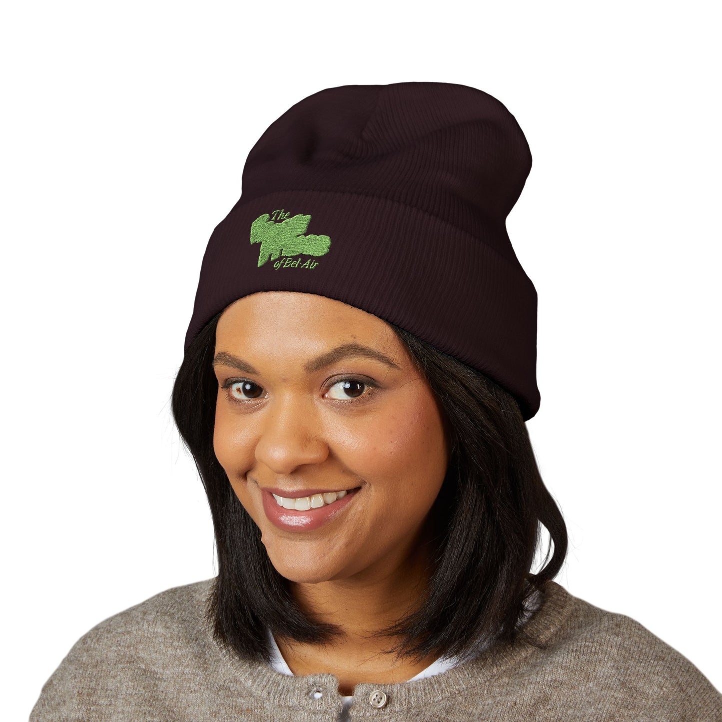 Embroidered Fresh Prince Beanie — Cozy Cuffed Knit Hat