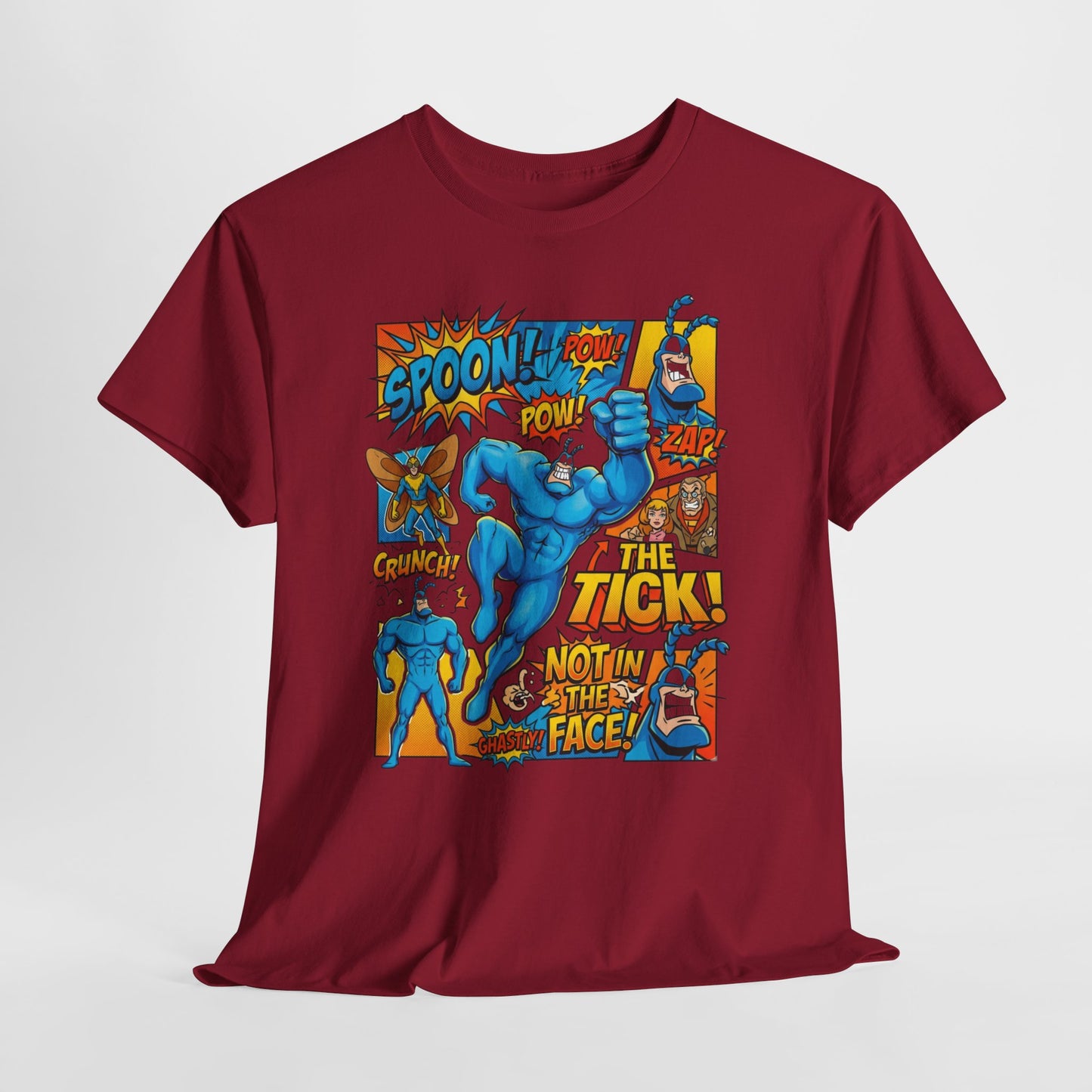 The Tick Comic Panel T-Shirt — Retro Superhero Graphic Tee