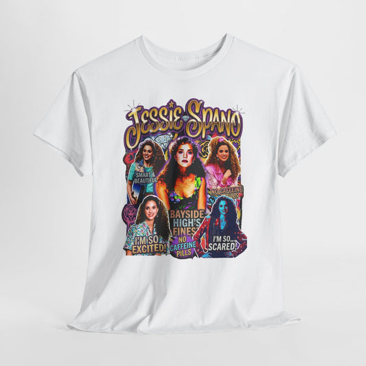Retro Collage Graphic Tee — Jessie Spano Vintage TV Quote Shirt
