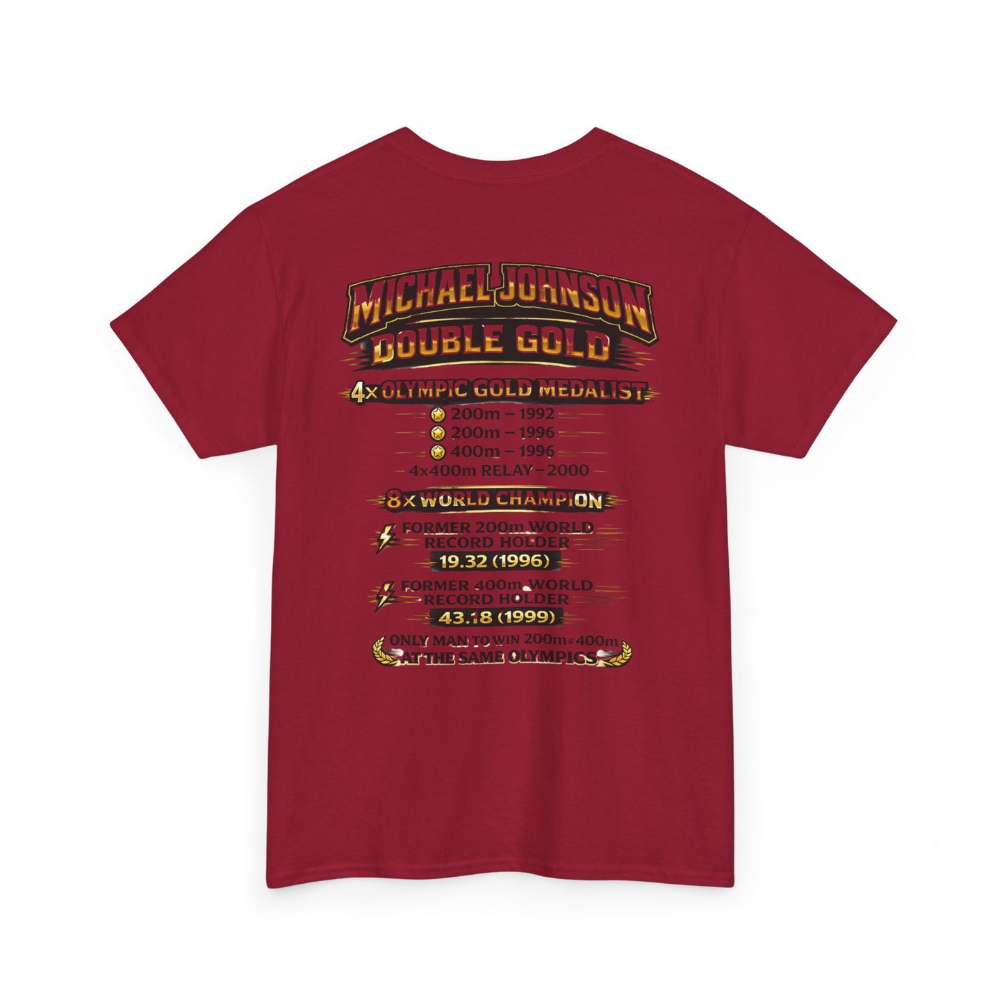 Michael Johnson 'Double Gold' Olympic Track Tribute Tee