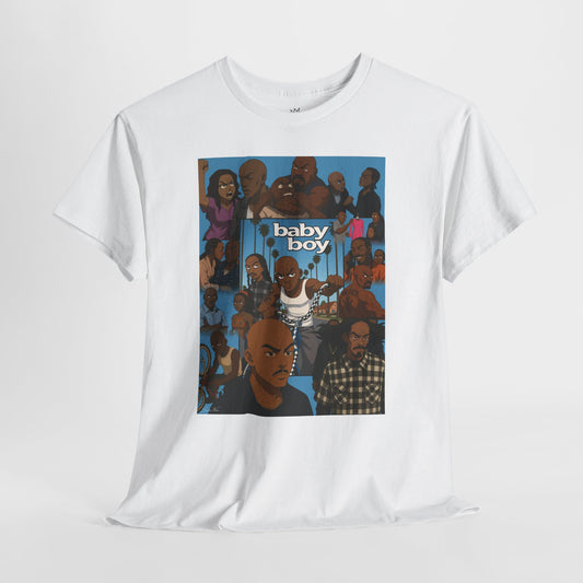 Baby Boy Unisex Heavy Cotton Tee - Retro Cartoon Design