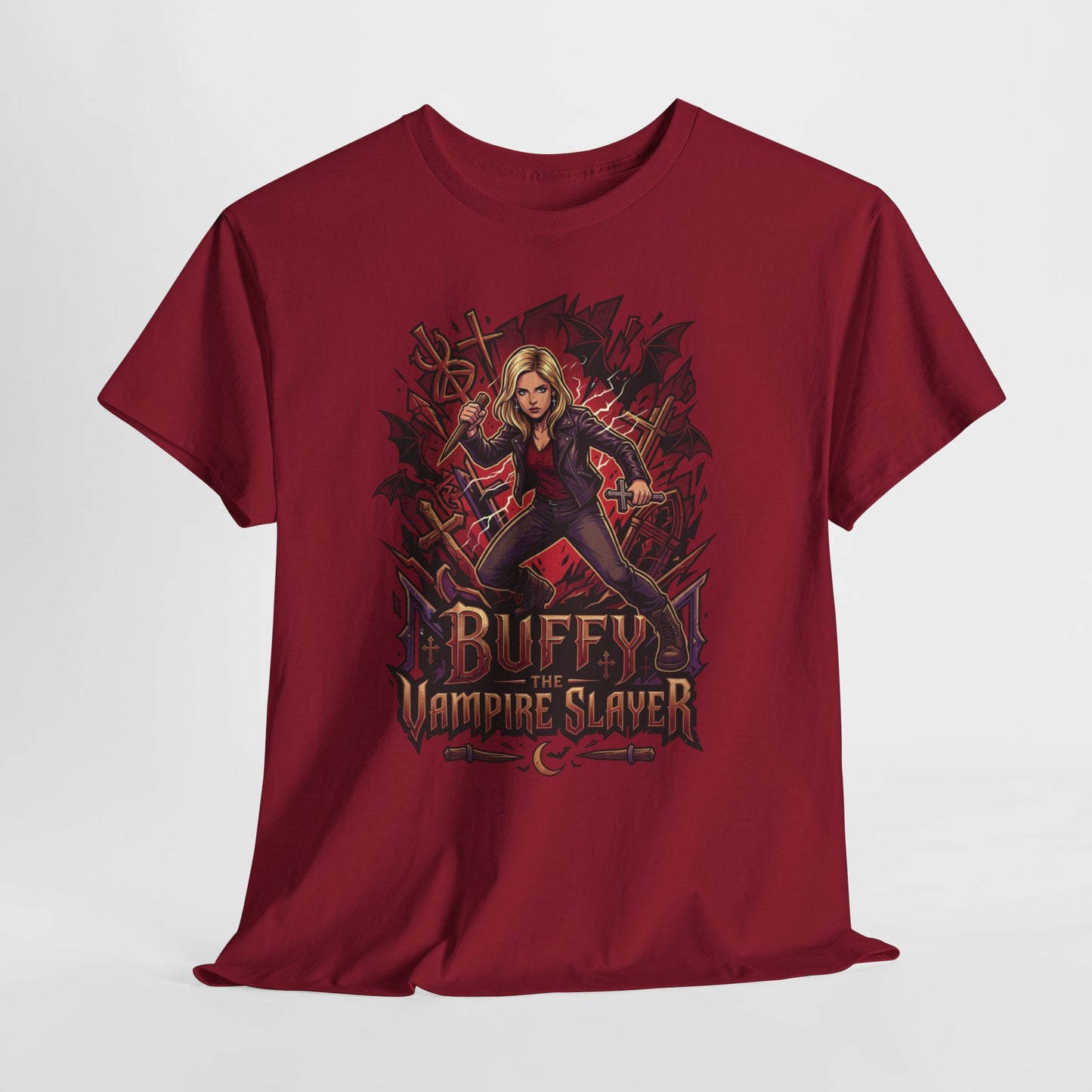 Buffy Vampire Slayer Graphic Tee — Retro Gothic Vampire Hunter Shirt