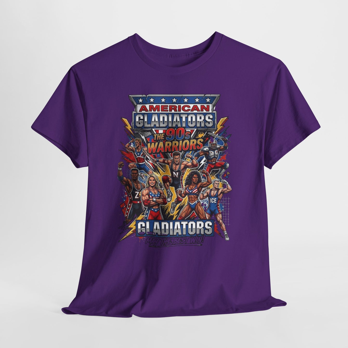 American Gladiators Retro Graphic Tee — Warriors Coliseum Design