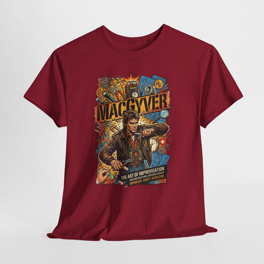 MacGyver Vintage Poster T‑Shirt — Retro TV Show Tee with “MacGyver” Graphic