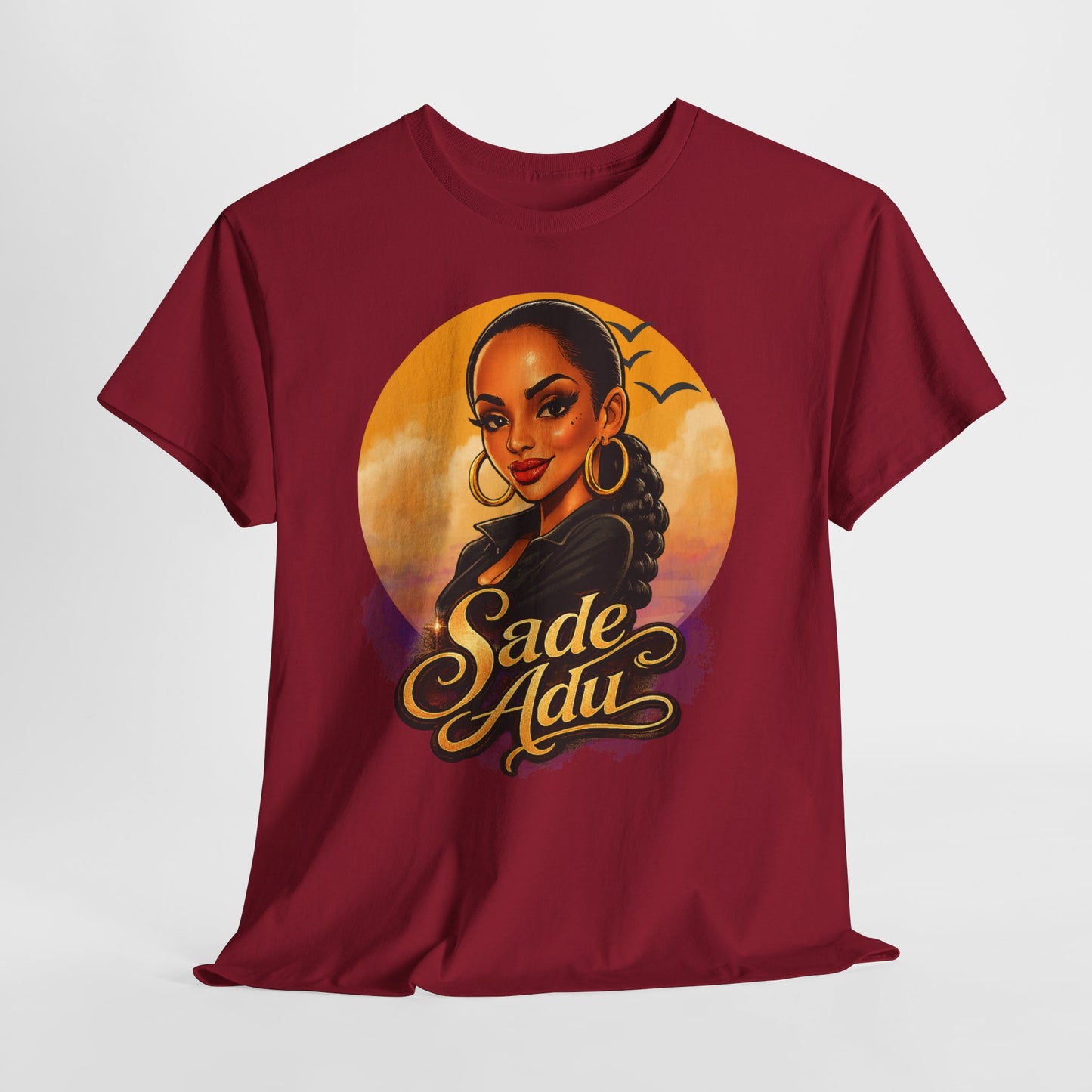 Sade Adu Portrait T-Shirt — Retro Sunset R&B Icon Tee