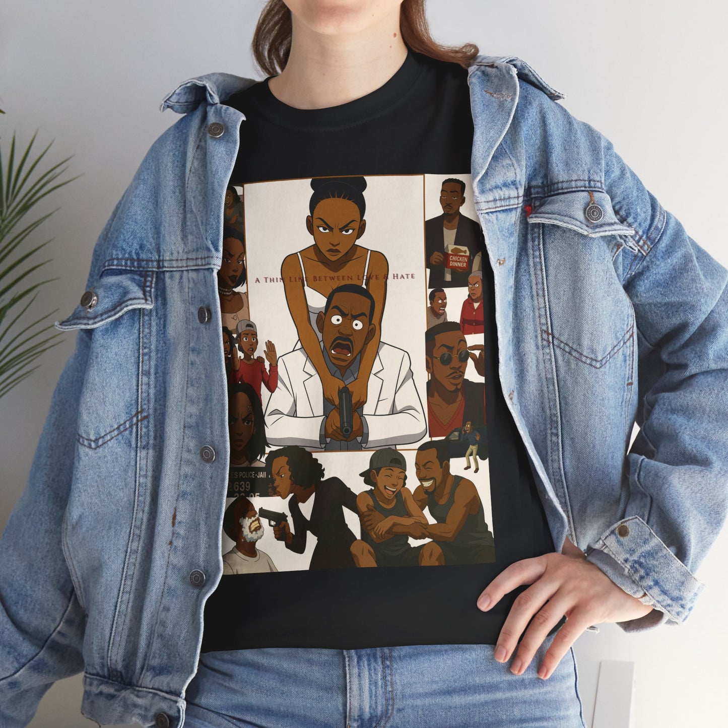 "A Thin Line" Unisex Heavy Cotton Tee - Artistic Tribute Design