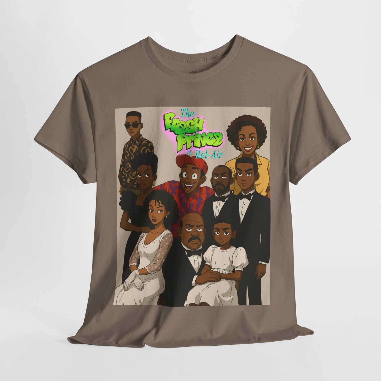 The Fresh Prince Unisex Heavy Cotton Tee - Nostalgic Cartoon Graphic Shirt