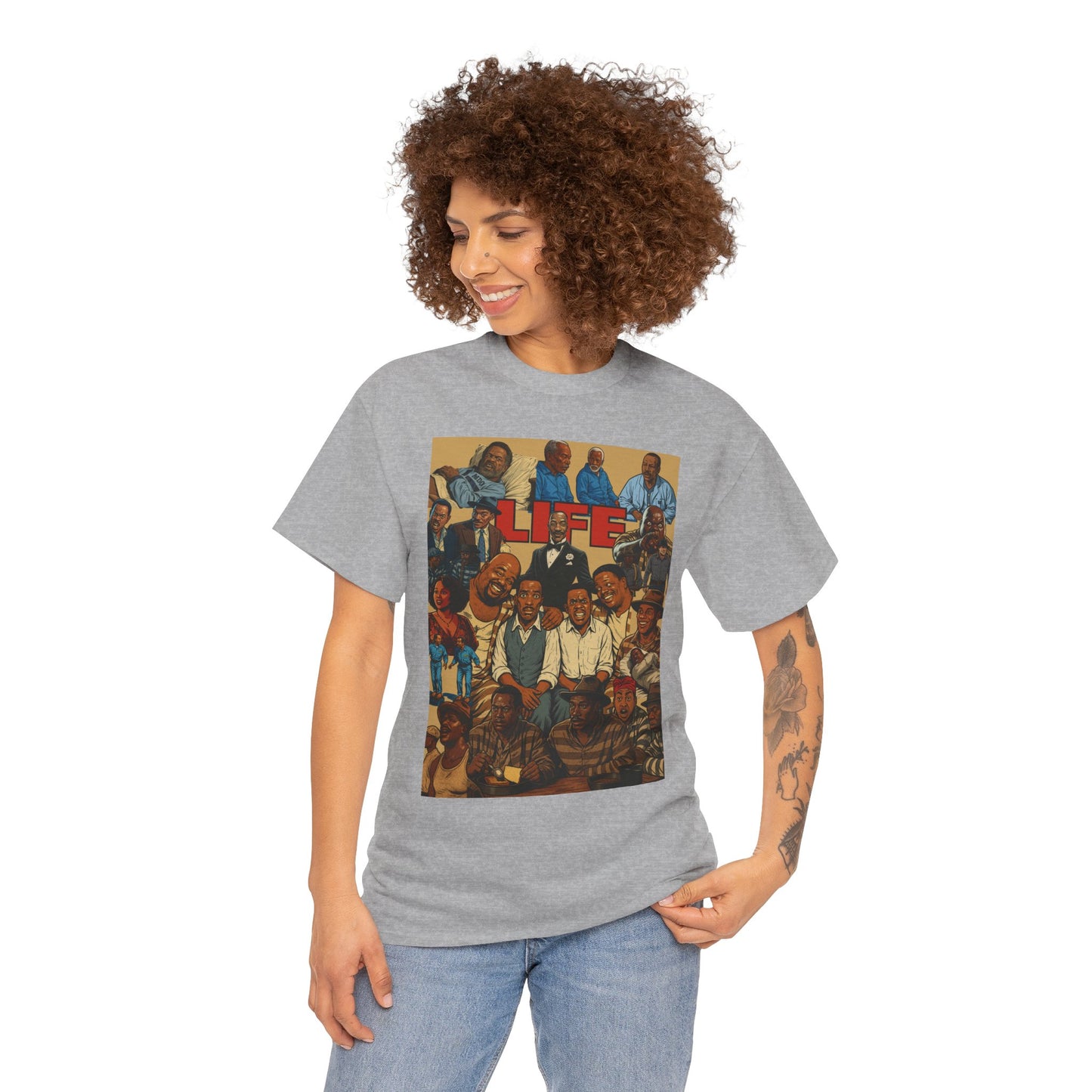 Retro Life Graphic Tee, Unisex Heavy Cotton T-Shirt, Vintage Style Shirt, Casual Wear, Unique Gift Idea