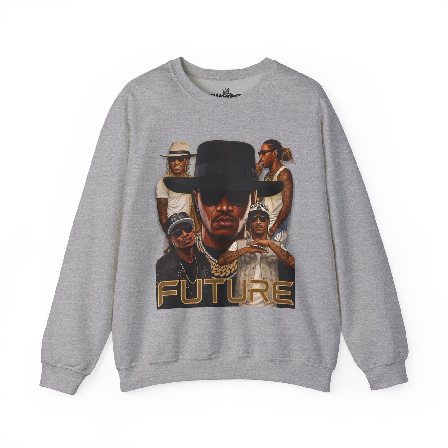 Futuristic Graphic Sweatshirt, Unisex Crewneck, Streetwear Style, Trendy Gift, Music Lovers Apparel, Casual Comfort