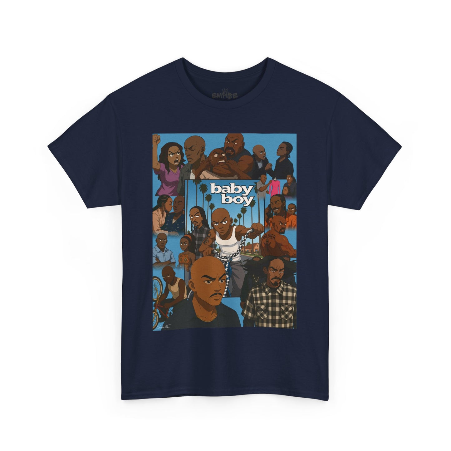Baby Boy Unisex Heavy Cotton Tee - Retro Cartoon Design