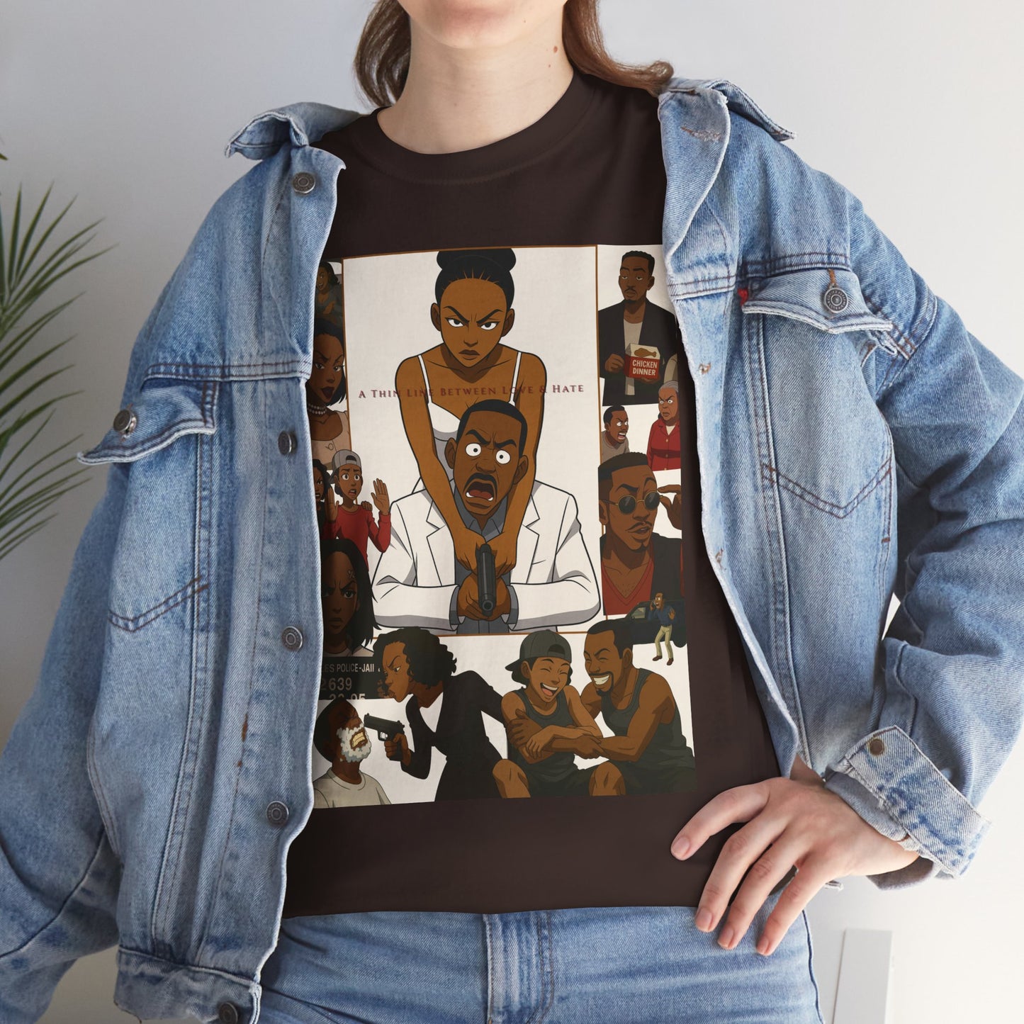 "A Thin Line" Unisex Heavy Cotton Tee - Artistic Tribute Design