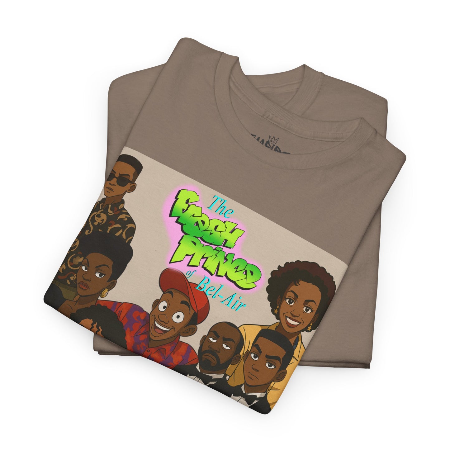 The Fresh Prince Unisex Heavy Cotton Tee - Nostalgic Cartoon Graphic Shirt