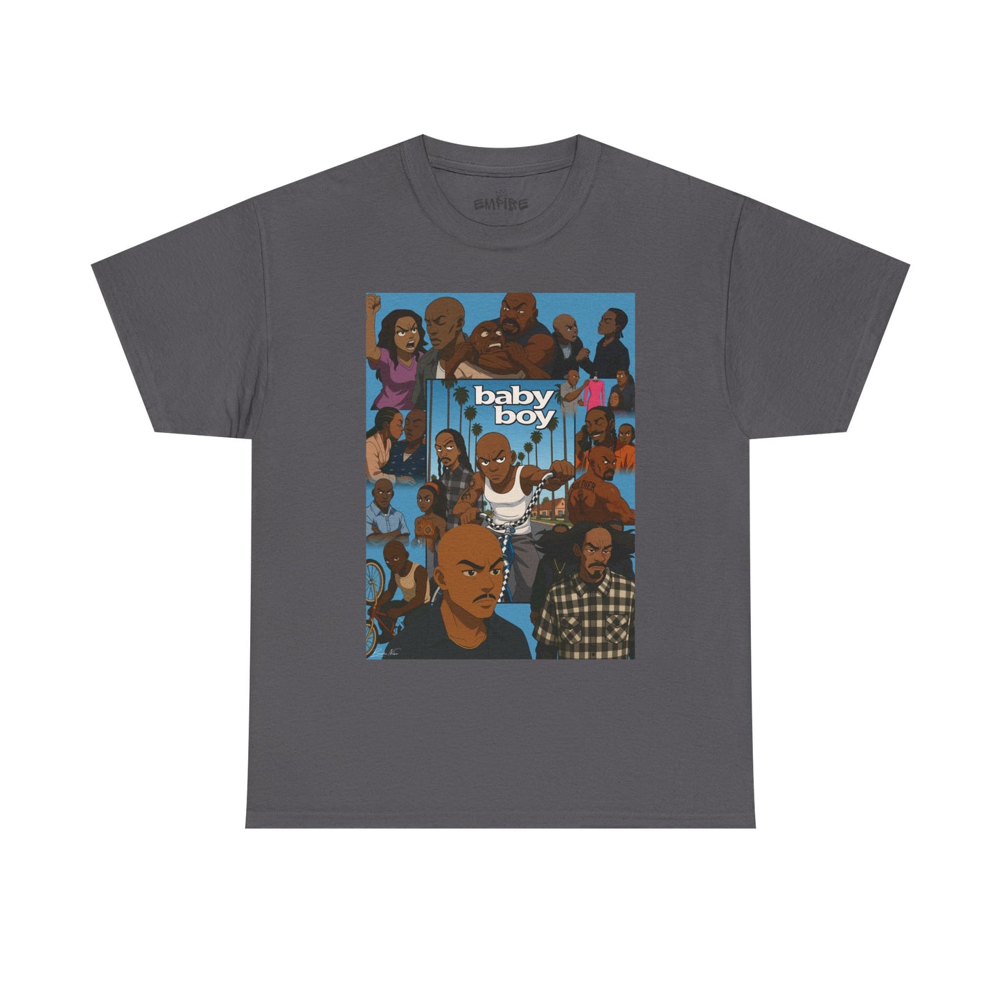 Baby Boy Unisex Heavy Cotton Tee - Retro Cartoon Design