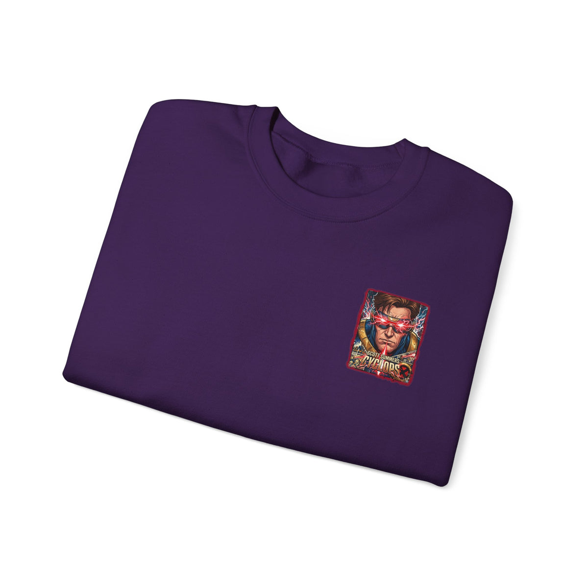 Cyclops Graphic Sweatshirt — Retro X‑Men Laser Portrait Crewneck