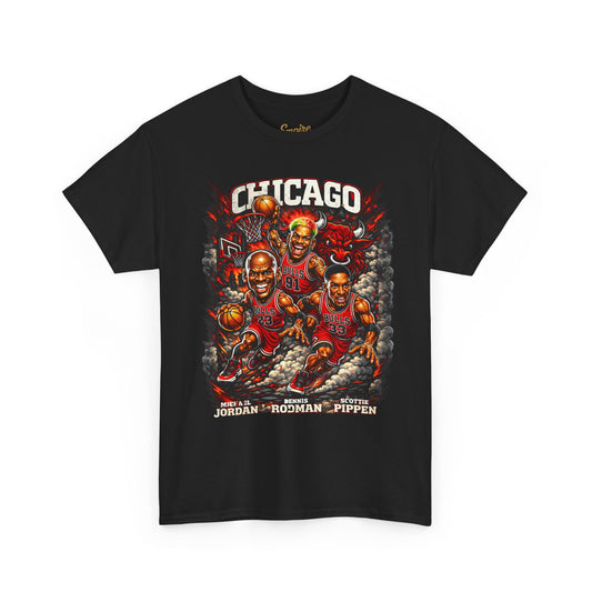 Chicago Bulls Retro Players Graphic Tee — Vintage Basketball Team Shirt