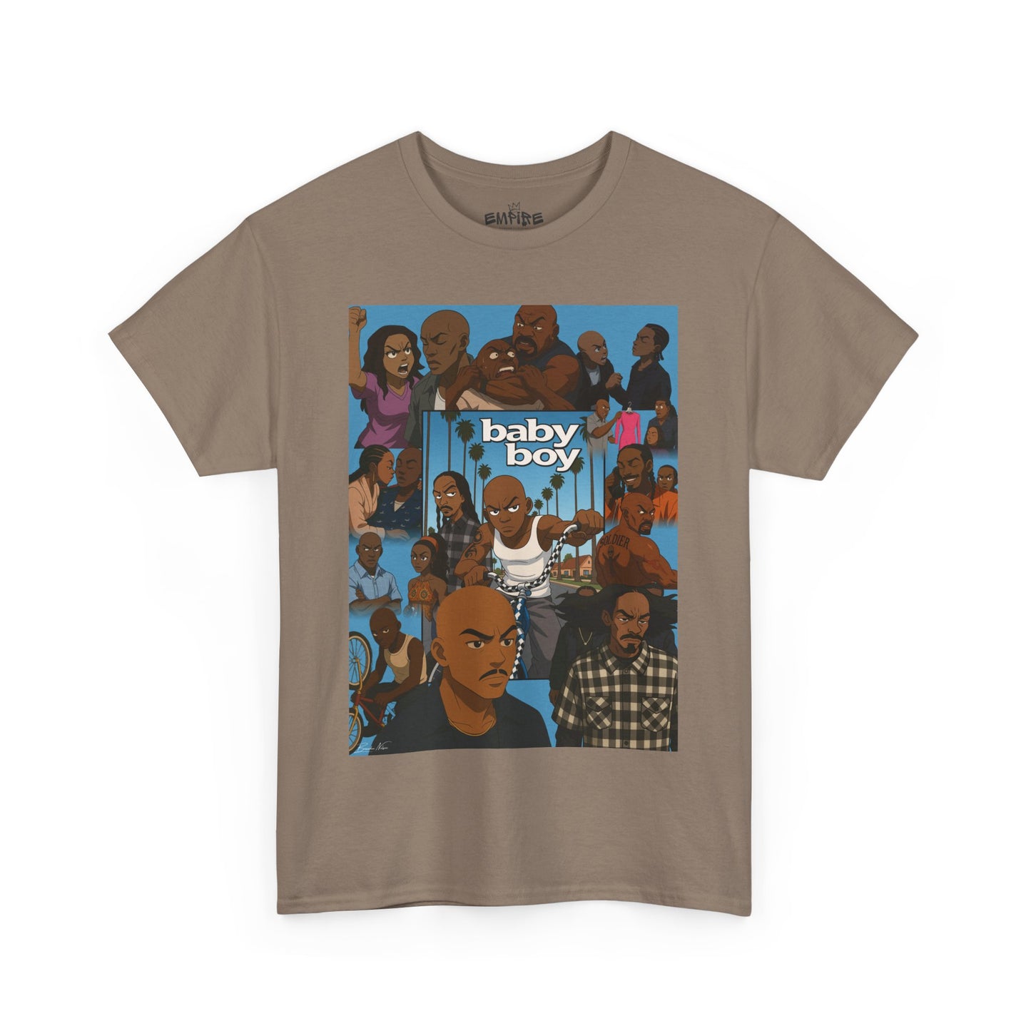Baby Boy Unisex Heavy Cotton Tee - Retro Cartoon Design
