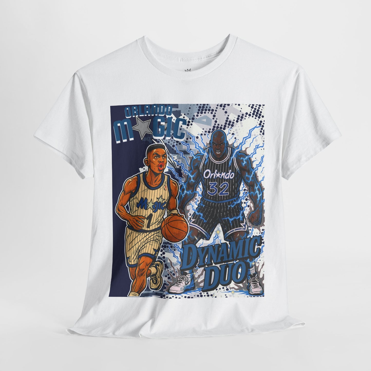 Dynamic Duo Basketball Tee - Unisex Heavy Cotton Shirt, Sports Fan Apparel, Gift for Athletes, Vintage Style, Cool Casual Wear