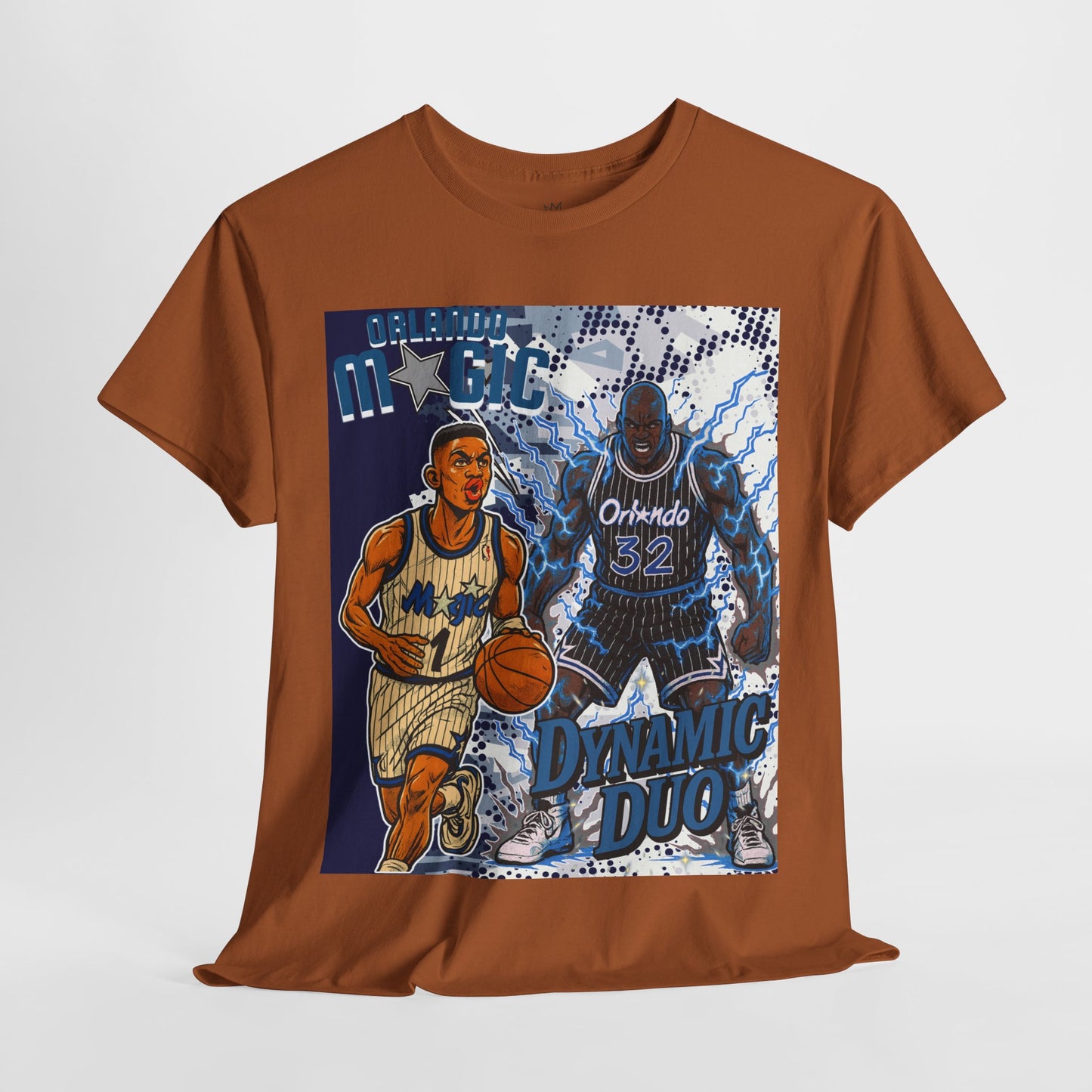 Dynamic Duo Basketball Tee - Unisex Heavy Cotton Shirt, Sports Fan Apparel, Gift for Athletes, Vintage Style, Cool Casual Wear