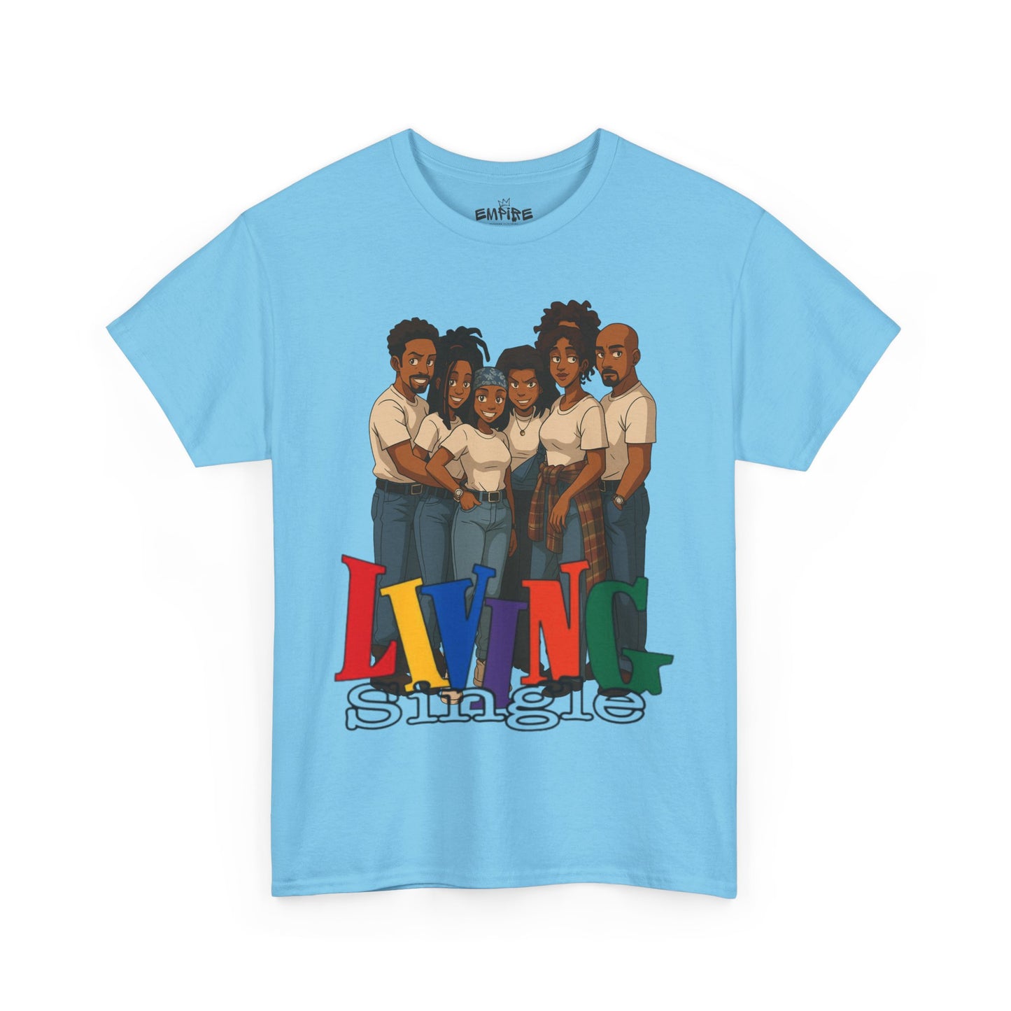 Living Single Unisex Heavy Cotton Tee - Nostalgic TV Show T-Shirt for Fans