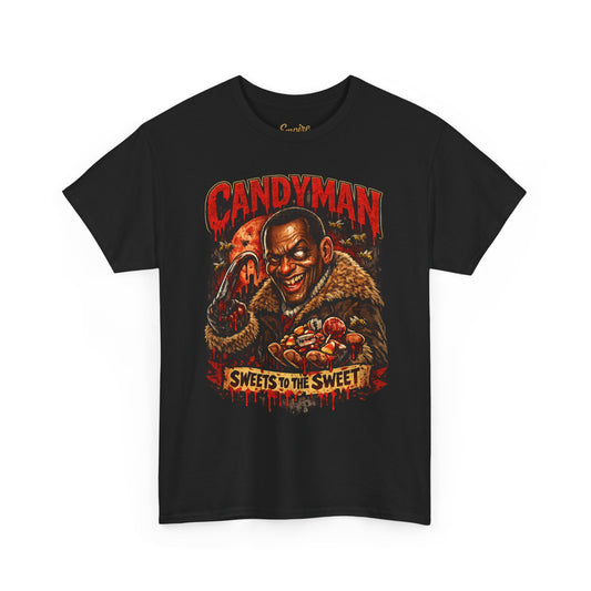 Horror Movie Candyman Graphic Tee — "Sweets to the Sweet" Retro Poster T-Shirt