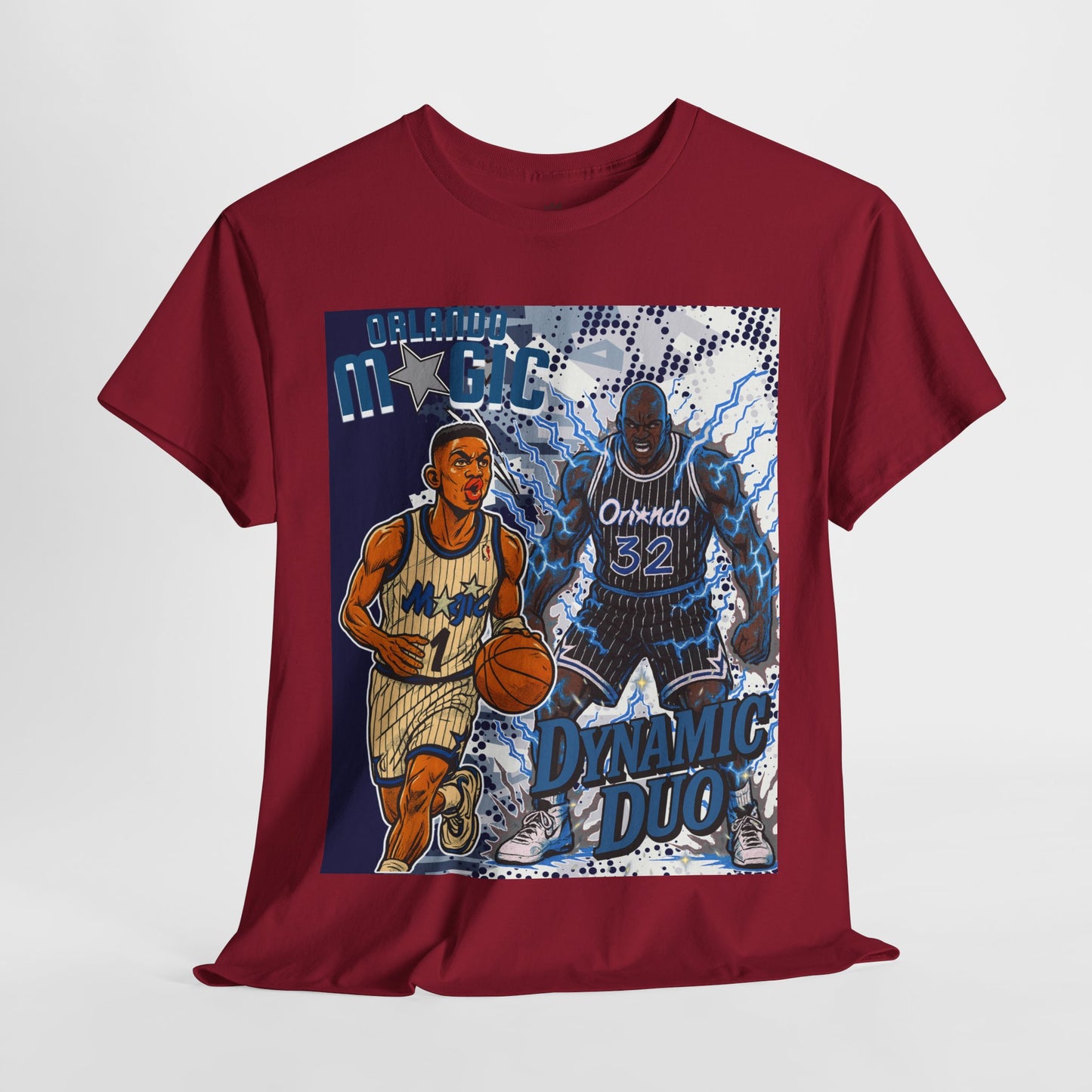 Dynamic Duo Basketball Tee - Unisex Heavy Cotton Shirt, Sports Fan Apparel, Gift for Athletes, Vintage Style, Cool Casual Wear