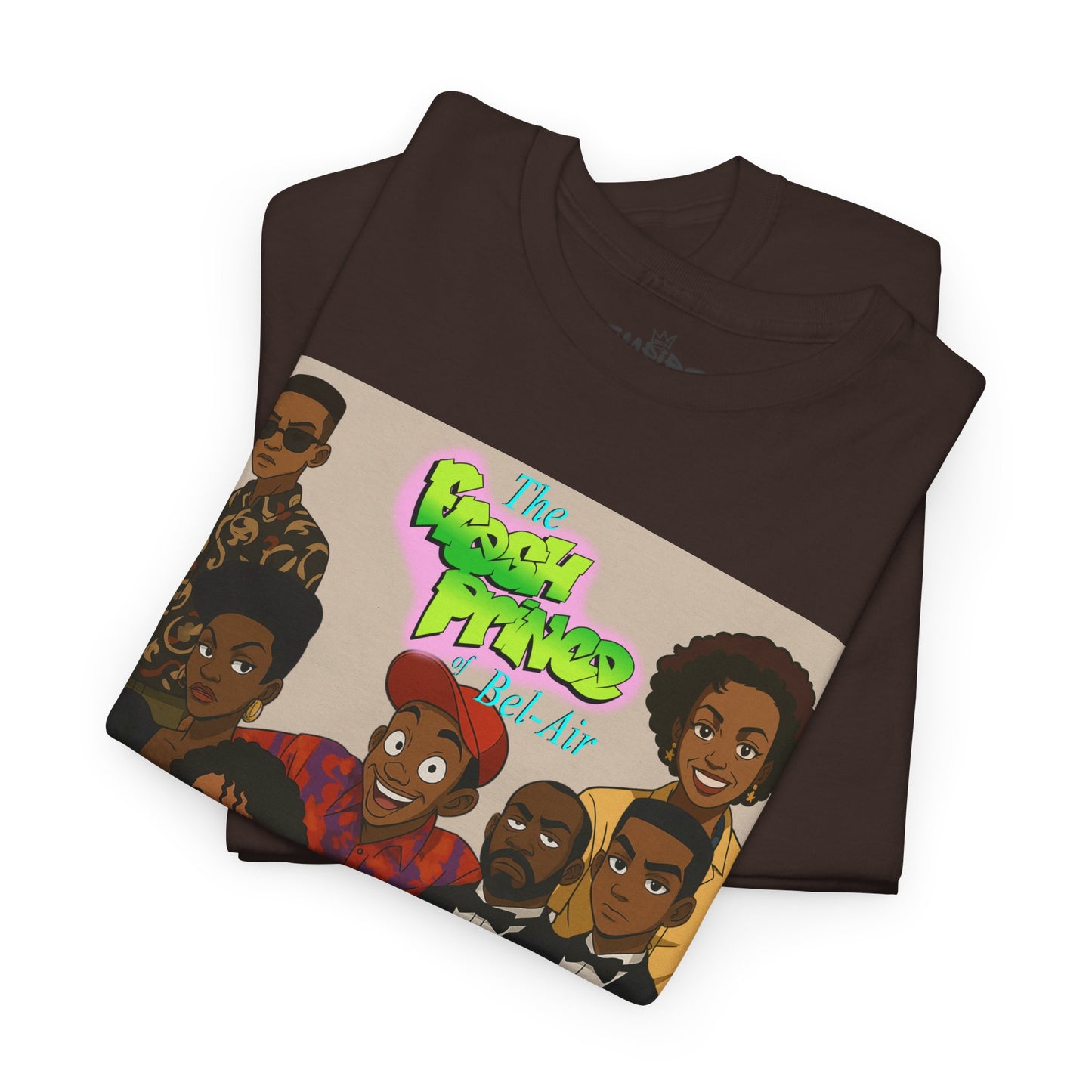 The Fresh Prince Unisex Heavy Cotton Tee - Nostalgic Cartoon Graphic Shirt
