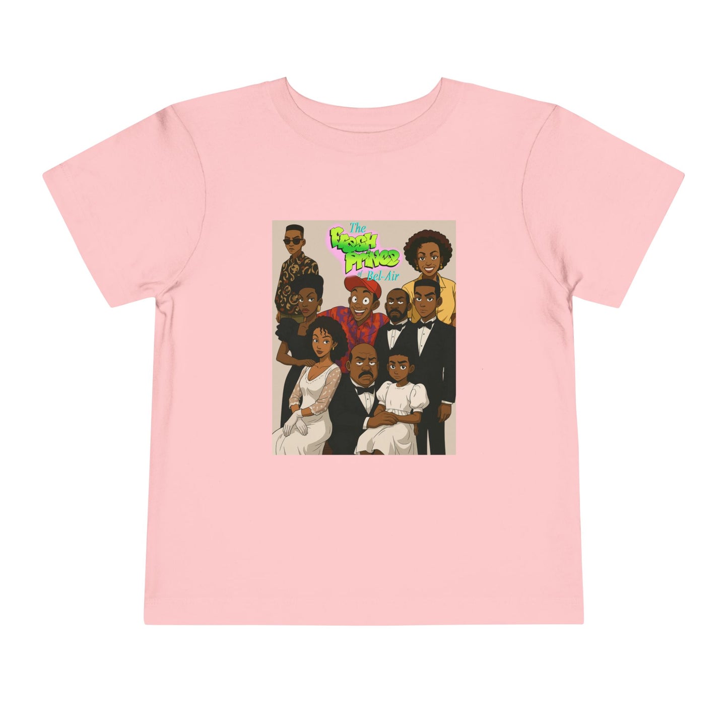 Cool Fresh Prince Cartoon Family Toddler Tee, Fun Kids T-Shirt, Unique Gift for Birthdays, Family Reunion, Playdate Outfit, Everyday Wear