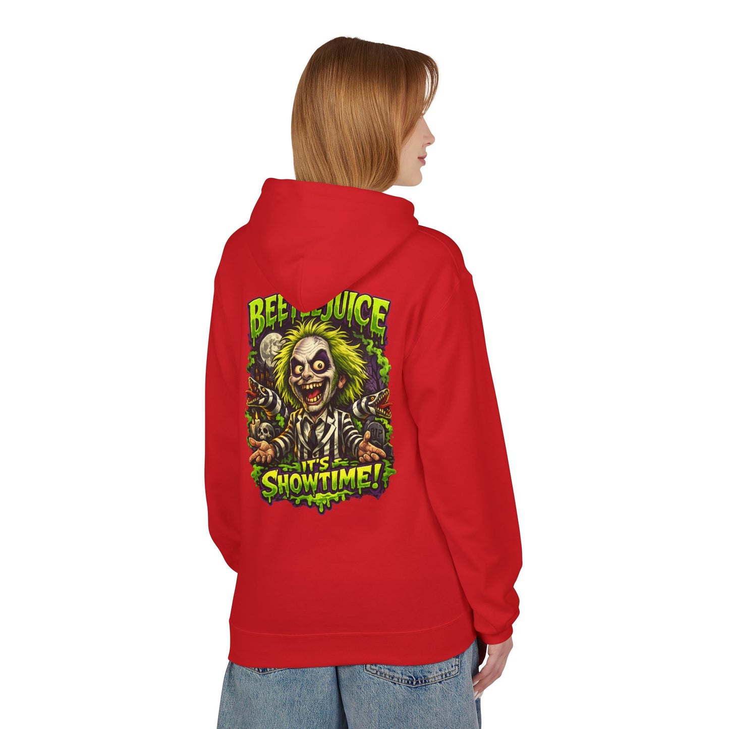 Beetlejuice "It's Showtime" Unisex Midweight Softstyle Fleece Hoodie