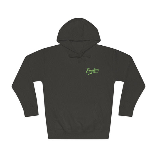 Empire Signature Embroidered Hoodie — Minimal Fleece with Green 'Empire' Logo