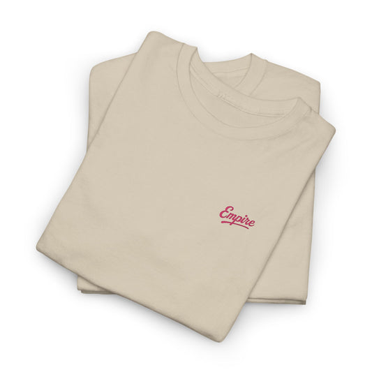Signature Embroidered Empire Pink Chest Logo T-Shirt