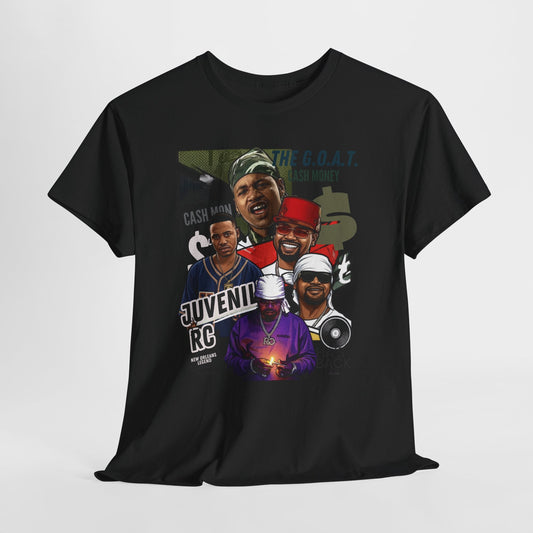 Juvenile Hip Hop Legends Collage Tee — "The G.O.A.T." Graphic Shirt