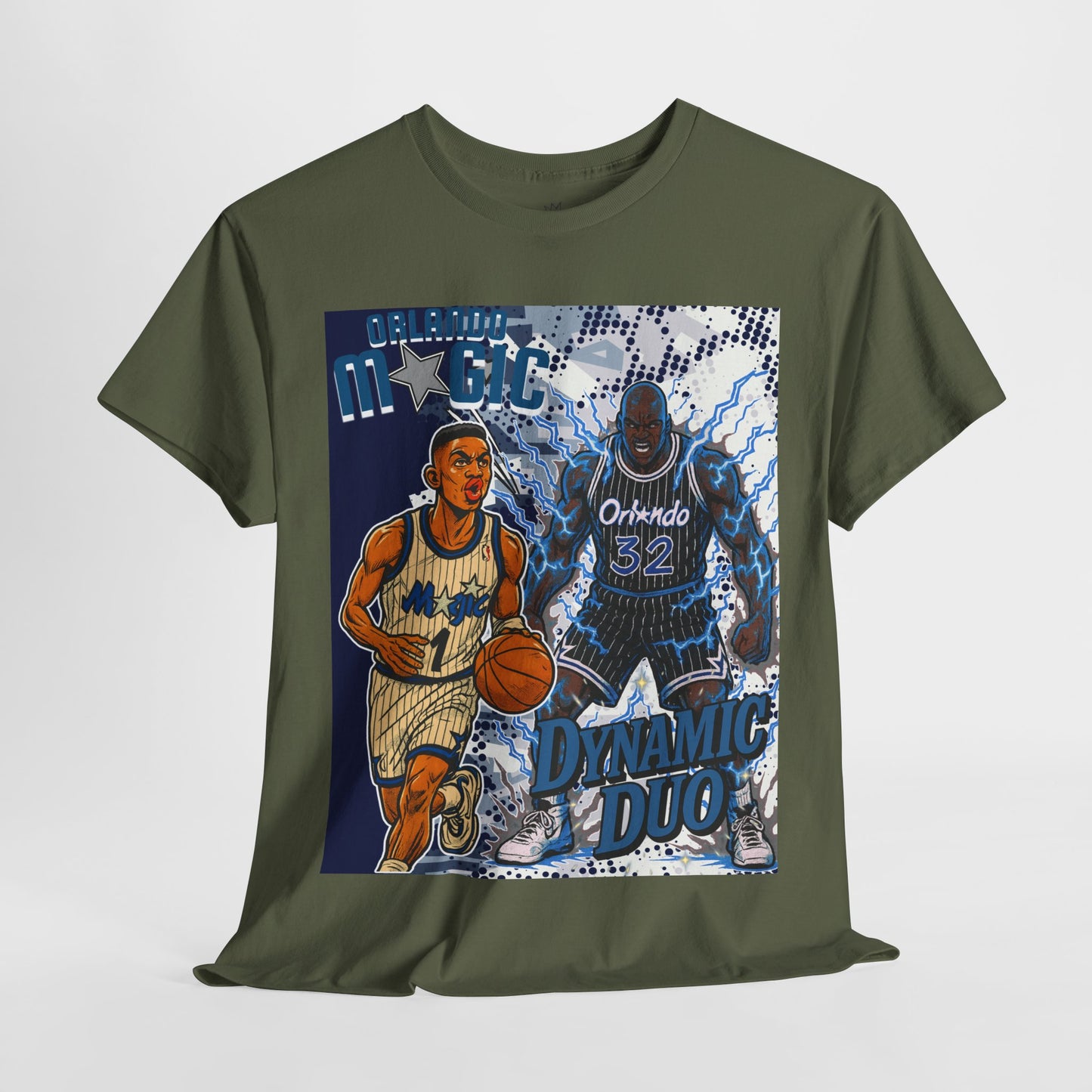 Dynamic Duo Basketball Tee - Unisex Heavy Cotton Shirt, Sports Fan Apparel, Gift for Athletes, Vintage Style, Cool Casual Wear