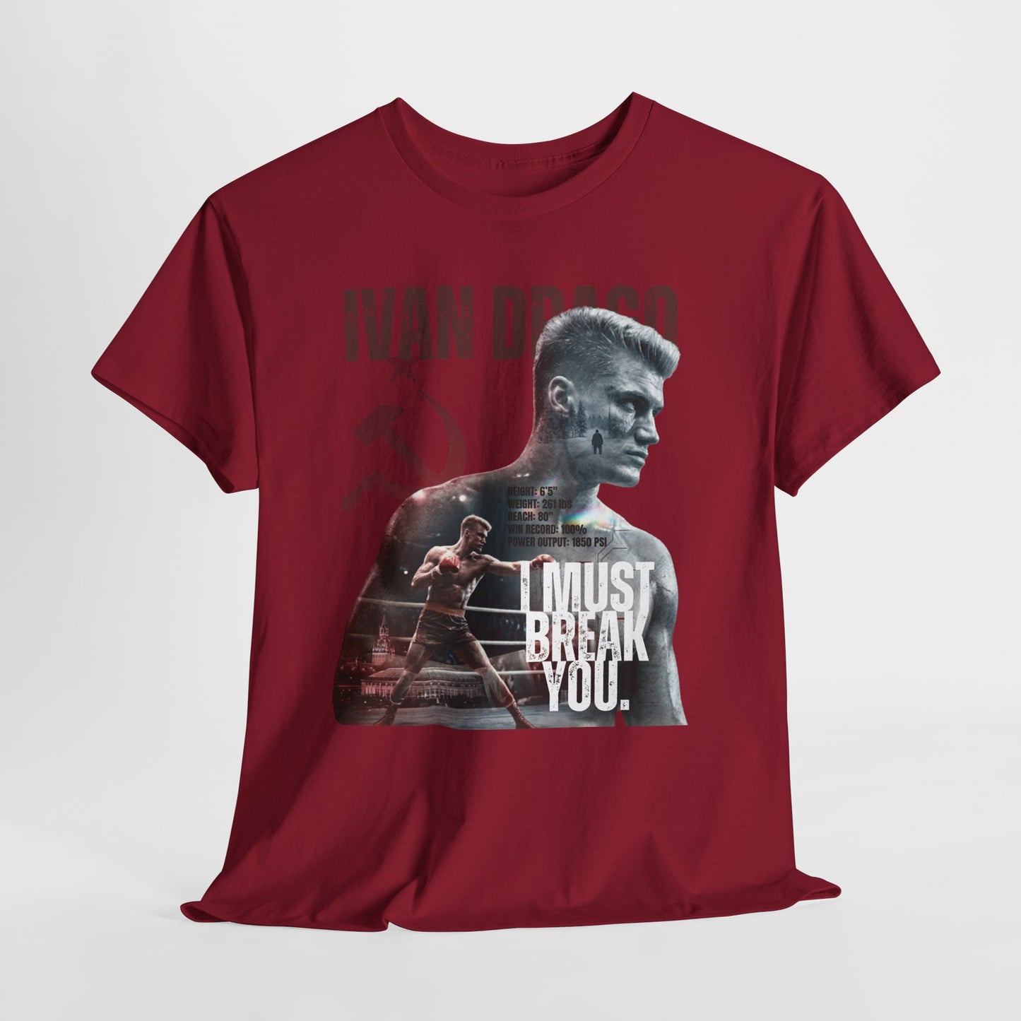 Ivan Drago 'I Must Break You' T-Shirt - Retro Rocky Boxing Graphic Tee