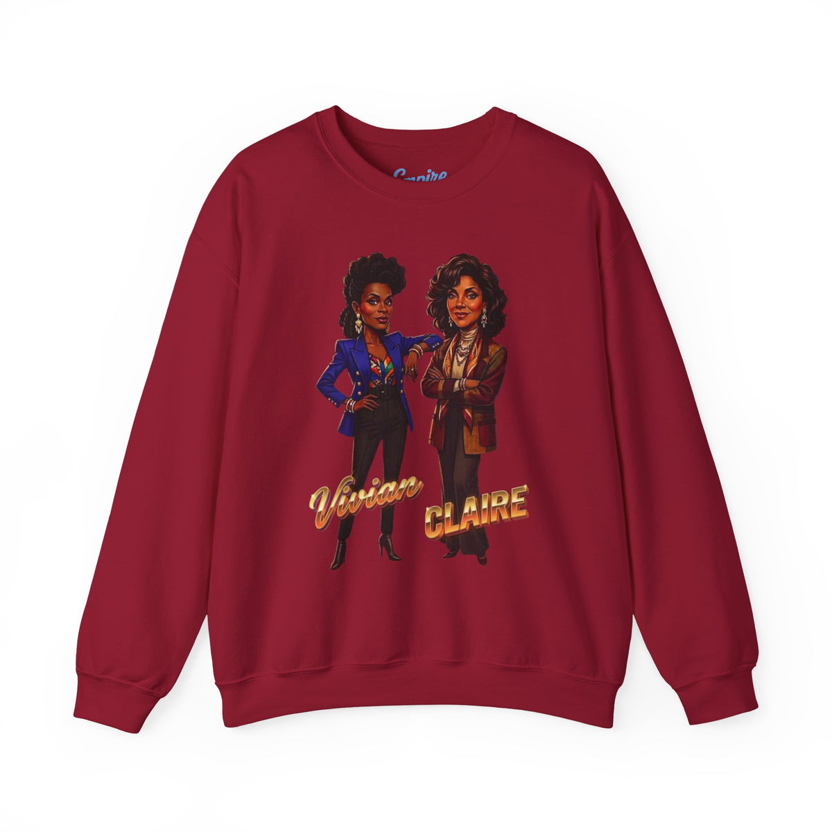 Vintage ‘Vivian & Claire’ 80s Style Cartoon Sisters Graphic Crewneck Sweatshirt