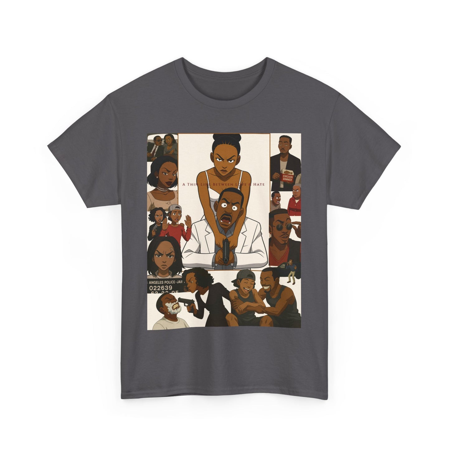 "A Thin Line" Unisex Heavy Cotton Tee - Artistic Tribute Design