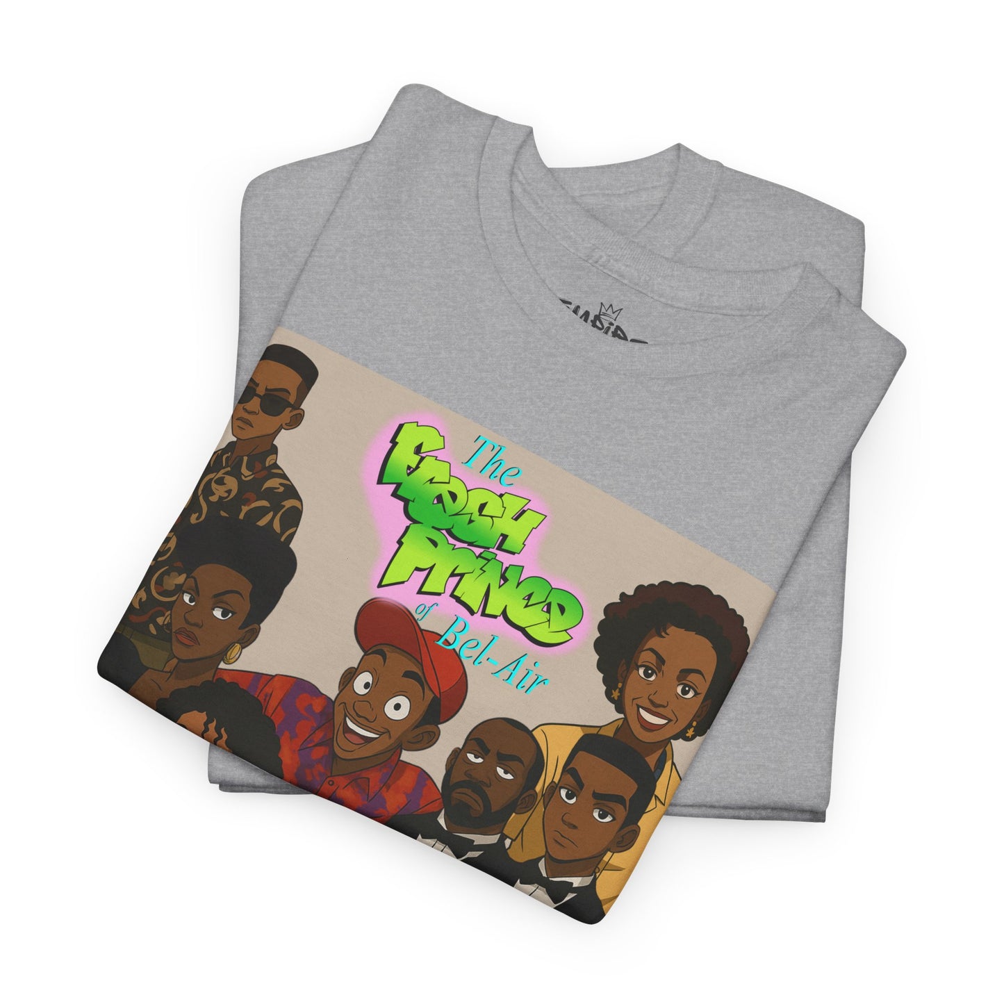 The Fresh Prince Unisex Heavy Cotton Tee - Nostalgic Cartoon Graphic Shirt